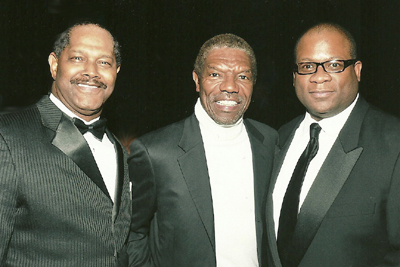 Ernie with Vondie Curtis Hall and Hiram Jackson