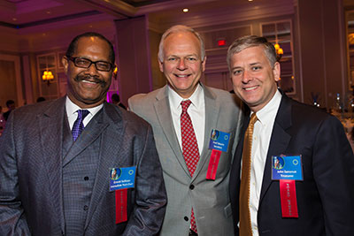Sullivan with Board members Fred Takavitz and John Samenuk at 2017 Corcoran awards