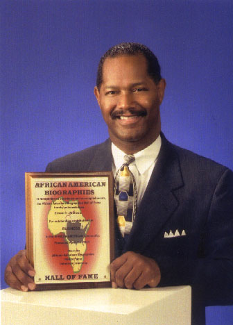 Ernie with African American Biographies Hall of Fame Award