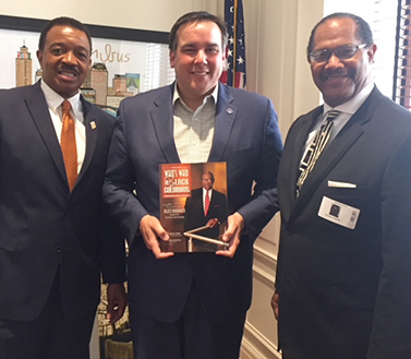 Sullivan with Mayor Ginther