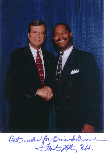 Ernie with Trent Lott Senate Majority Leader
